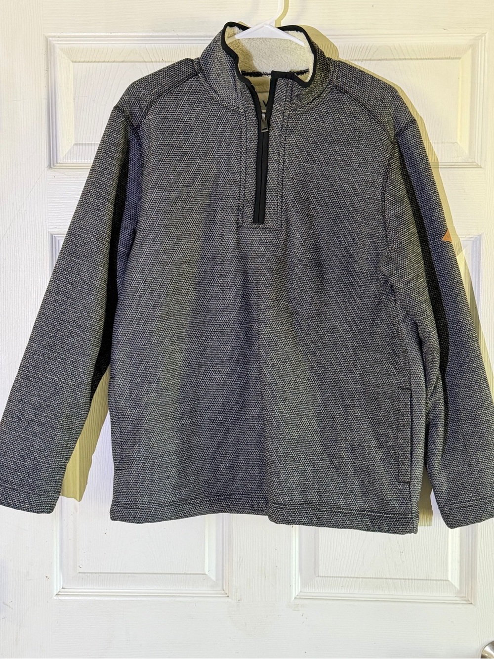 Men's Quarter-Zip Knit Sweater - Gray